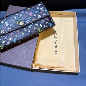 Louis Vuitton Black Multicolor Monogram Continental Wallet